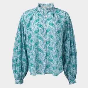 Alix of Bohemia Poet Turquesa Blouse
